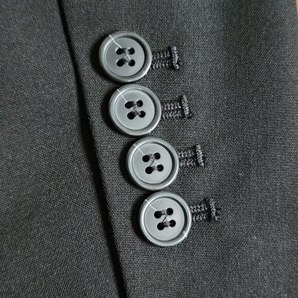 Ann Taylor Blazer Jacket Womens Size 2P 2 Petite Black Business Career Suit - Picture 5 of 7